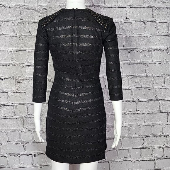 Yigal Azrouel Black Woolen Sheath Dress, Women's 4 - Picture 4 of 12